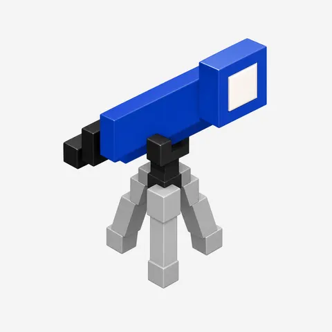 Telescope voxel icon