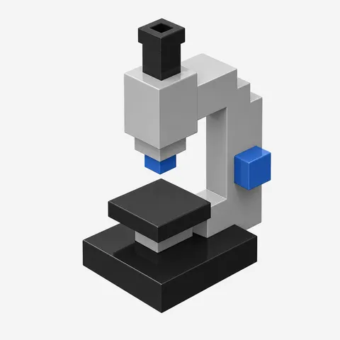 Microscope voxel icon