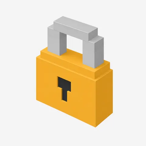 Locked voxel icon