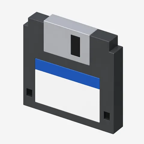 Floppy Disk voxel icon