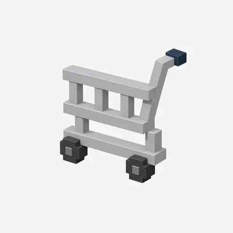 Shopping Cart voxel icon